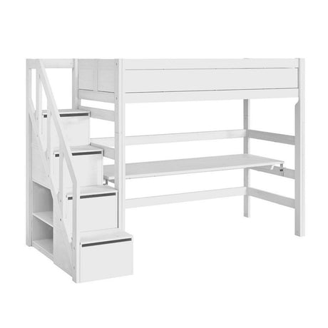 FREE Installation - LIFETIME Kidsrooms High Sleeper Desk Bed with Steps - Little Snoozes