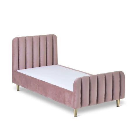 Gatsby Toddler Bed In Velvet Pink - Little Snoozes