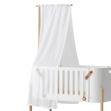 Oliver Furniture Wood Co-Sleeper Bed Canopy in White - Little Snoozes