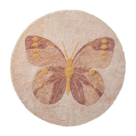 LIFETIME Kidsrooms Round Butterfly Rug - Little Snoozes