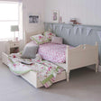 Little Folks Fargo Single Trundle Bed with Hearts In Ivory White - Little Snoozes