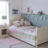 Little Folks Fargo Single Trundle Bed with Hearts In Ivory White - Little Snoozes