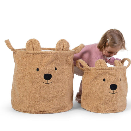 Teddy Bear Toy Basket (Medium) - Little Snoozes
