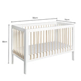 Troll Lukas Cot Bed In White & Natural - Little Snoozes
